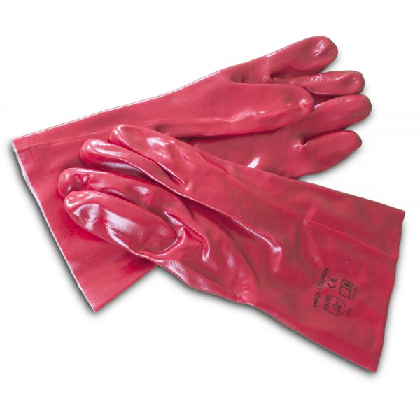 Red PVC Gauntlets